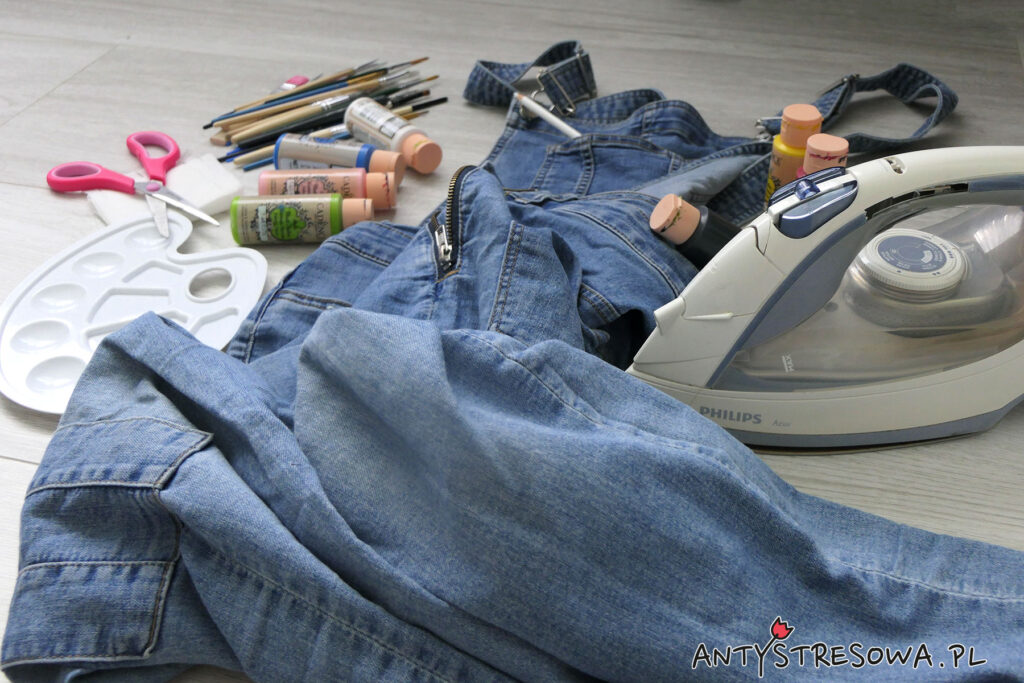 Malowanie jeansów farbami do tkanin - co jest nam potrzebne