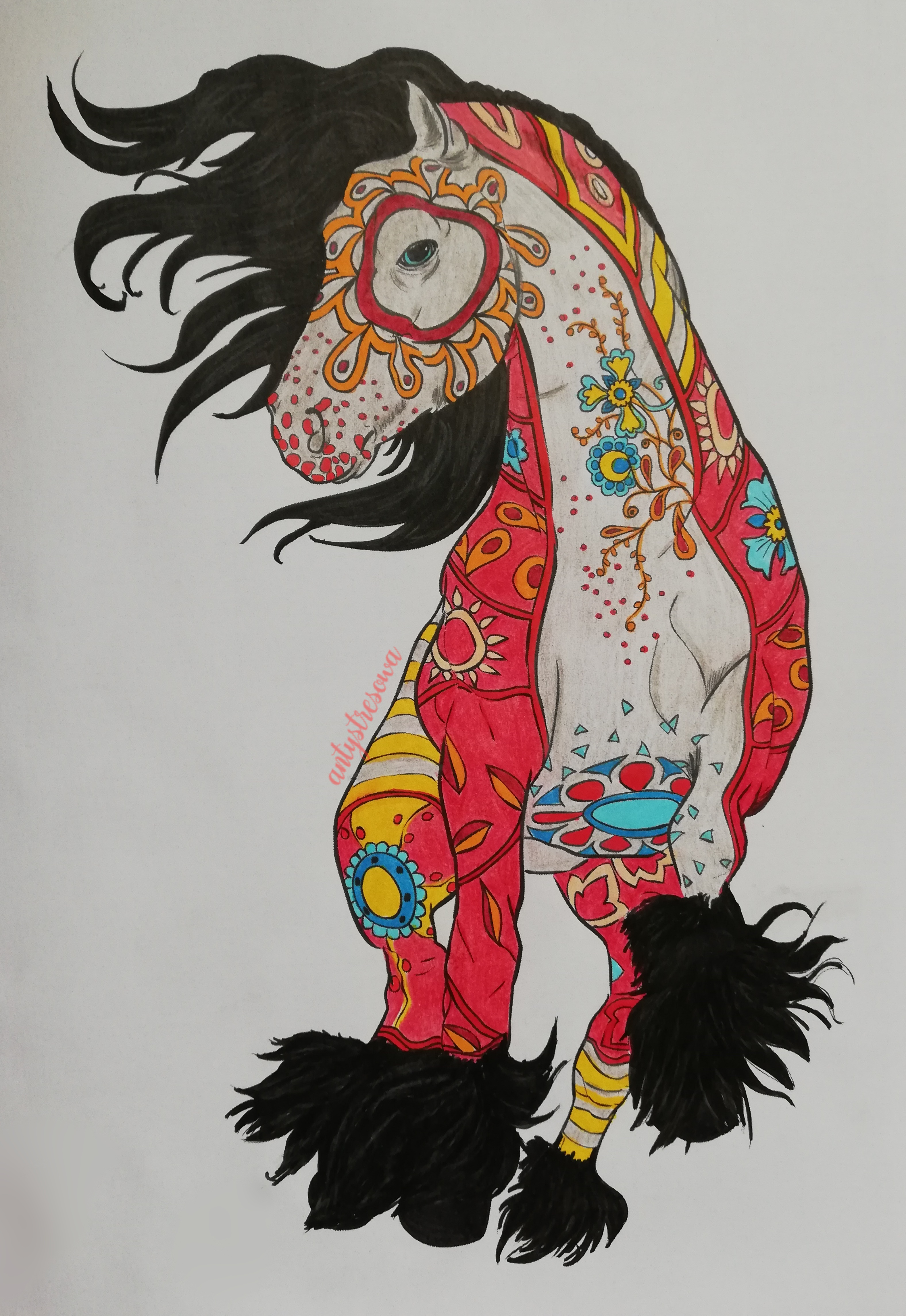 Gotowy rysunek konia - Amazing world of horses