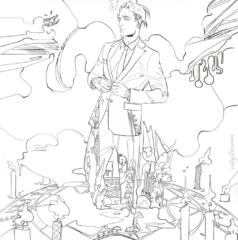 The official Mortal instruments Colouring Book - Cassandra Clare & Cassandra Jean. Asmodeusz.