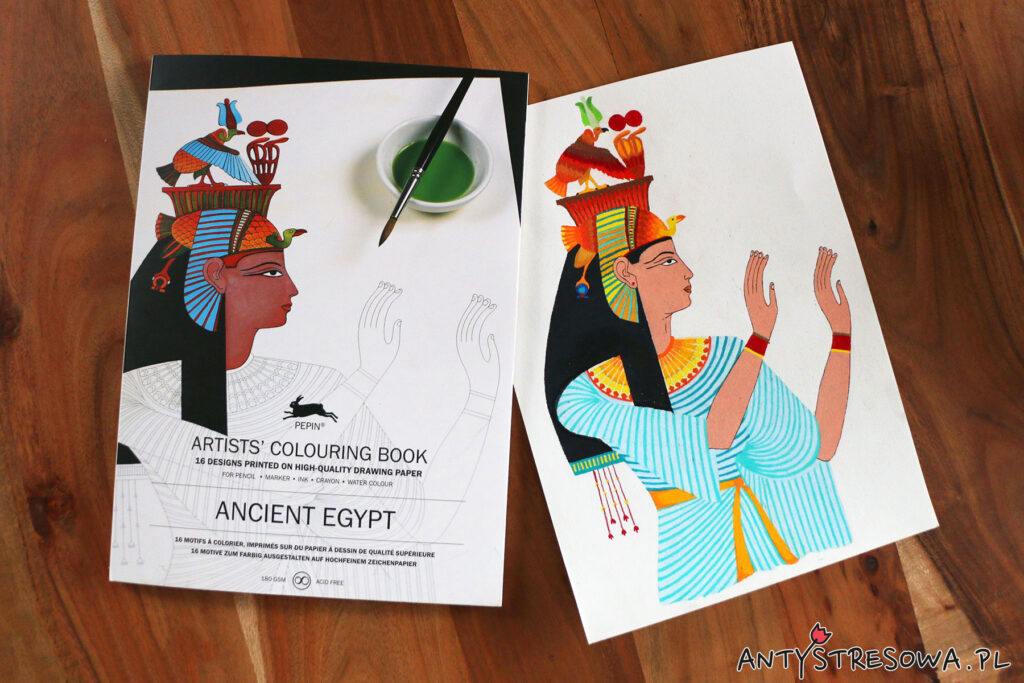 Artists' colouring book Ancient Egypt, Pepin Press kolorowanka dla dorosłych sztuka