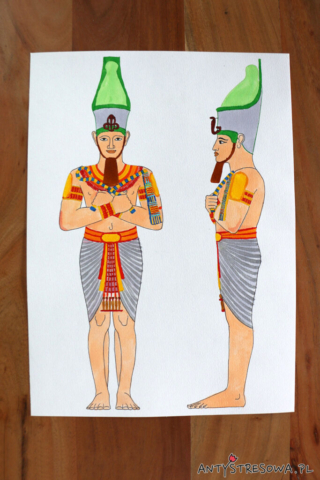 Faraon z kolorowanki Artists' Colouring book Ancient Egypt