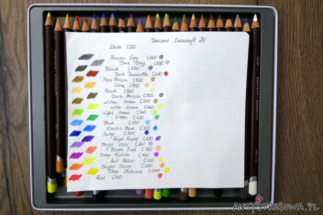 Derwent Coloursoft wzornik