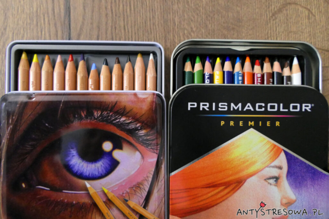 Porównanie kolorów z zestawu 12 sztuk kredek Derwent Lightfast i Prismacolor Premier