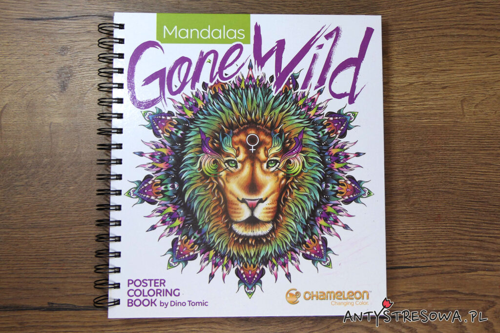 Mandalas gone wild poster coloring book, Dino Tomic & Chameleon Kolorowanka do markerów