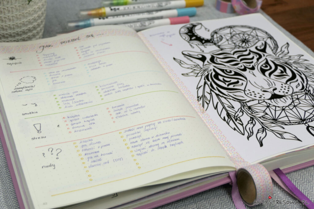 Kolorowanka w Bullet Journal