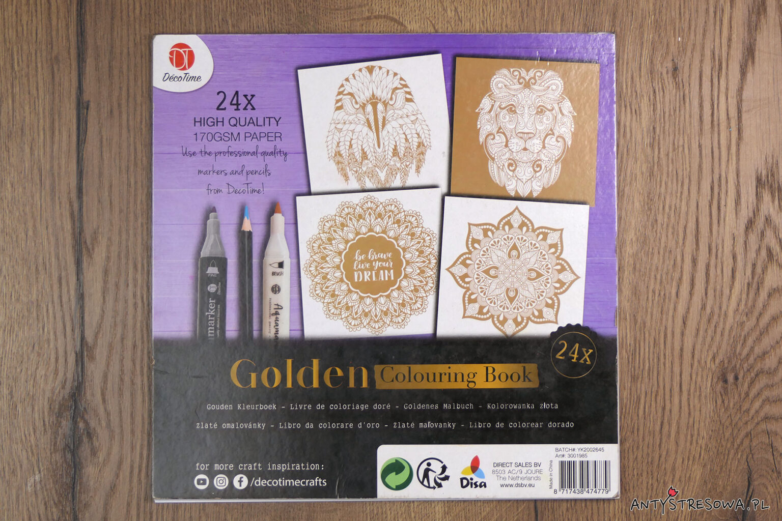 Golden Colouring Book recenzja kolorowanki z Action Antystresowa.pl