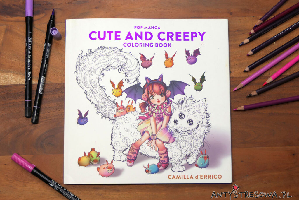 Okładka kolorowanki Cute and Creepy