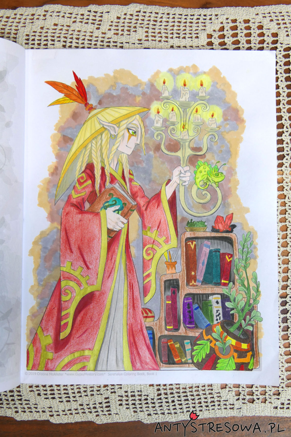 Sereaiya, kolorowanka fantasy z elfami